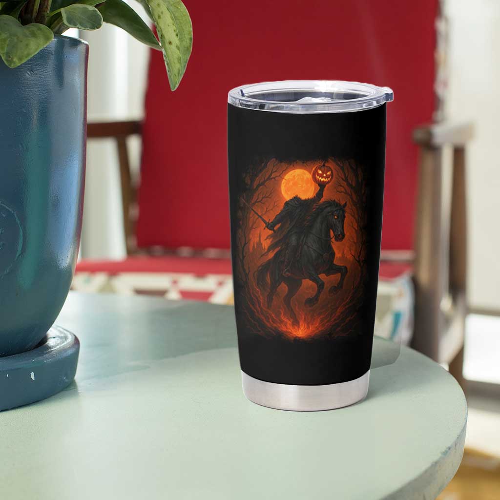 Scary Pumpkin Headless Horseman Halloween Tumbler Cup - Wonder Print Shop
