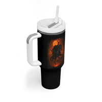 Scary Pumpkin Headless Horseman Halloween Tumbler With Handle - Wonder Print Shop