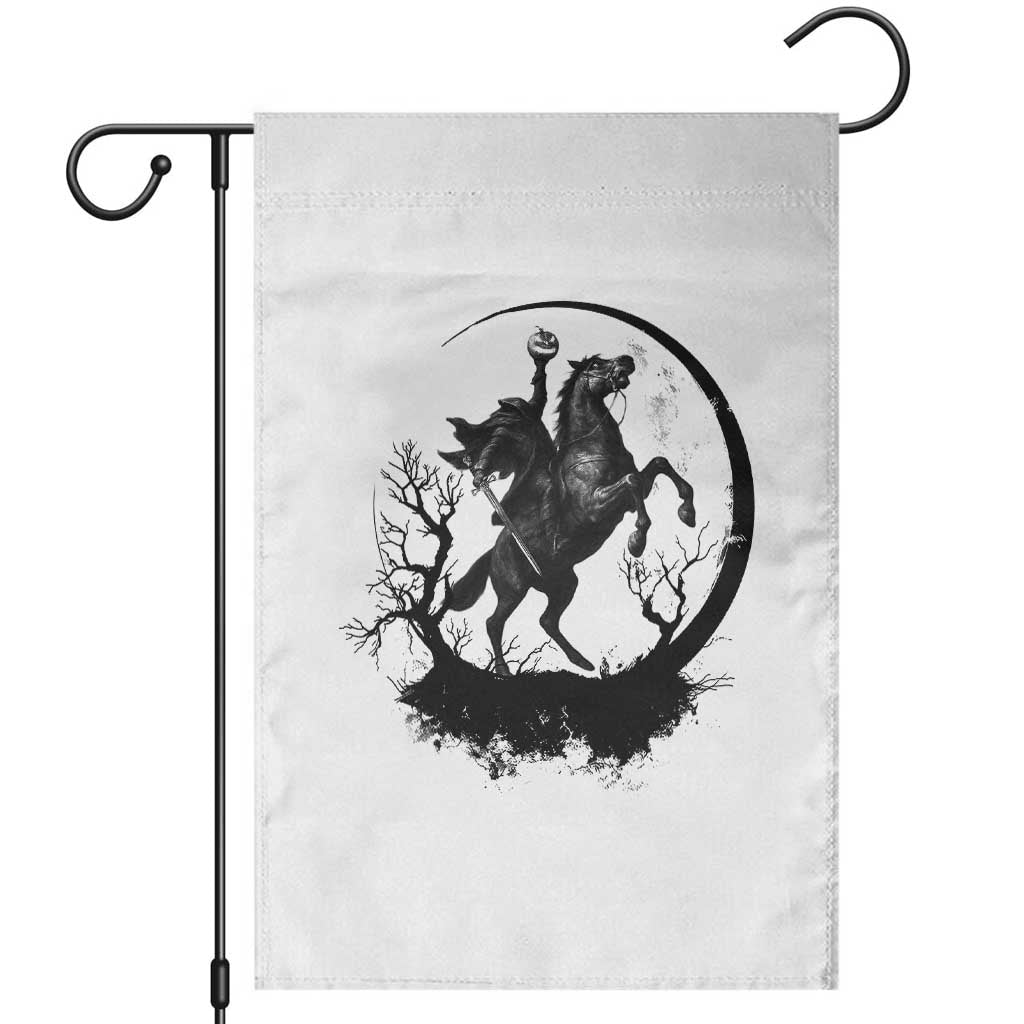 Headless Horseman Garden Flag Retro Gothic Scary Pumpkin Moon Halloween Costume - Wonder Print Shop