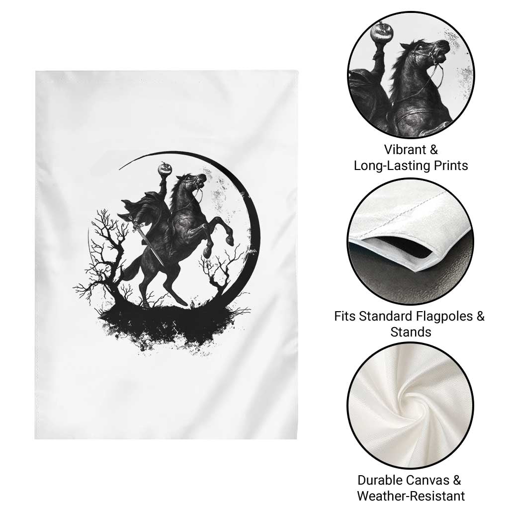 Headless Horseman Garden Flag Retro Gothic Scary Pumpkin Moon Halloween Costume - Wonder Print Shop