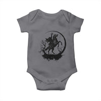 Headless Horseman Baby Onesie Retro Gothic Scary Pumpkin Moon Halloween Costume - Wonder Print Shop