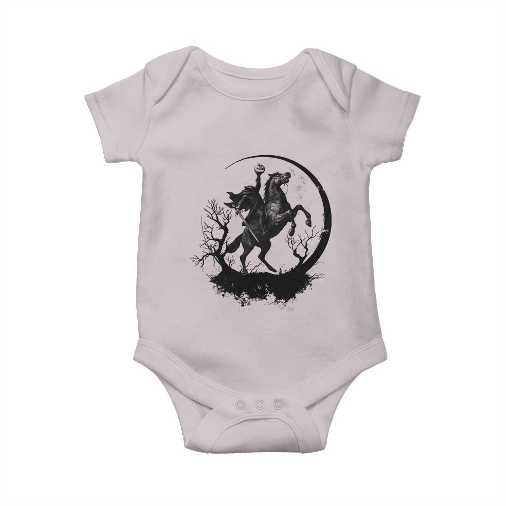 Headless Horseman Baby Onesie Retro Gothic Scary Pumpkin Moon Halloween Costume - Wonder Print Shop