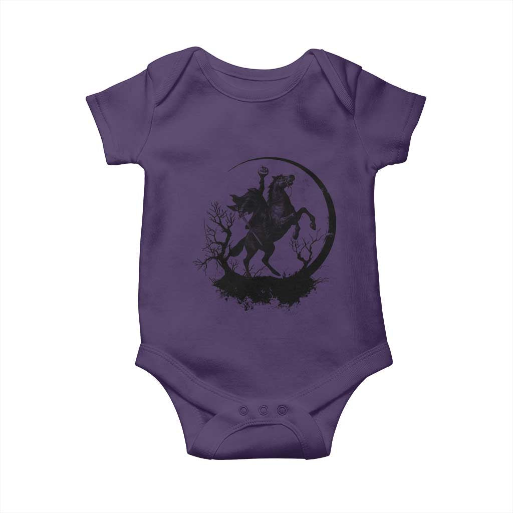 Headless Horseman Baby Onesie Retro Gothic Scary Pumpkin Moon Halloween Costume - Wonder Print Shop