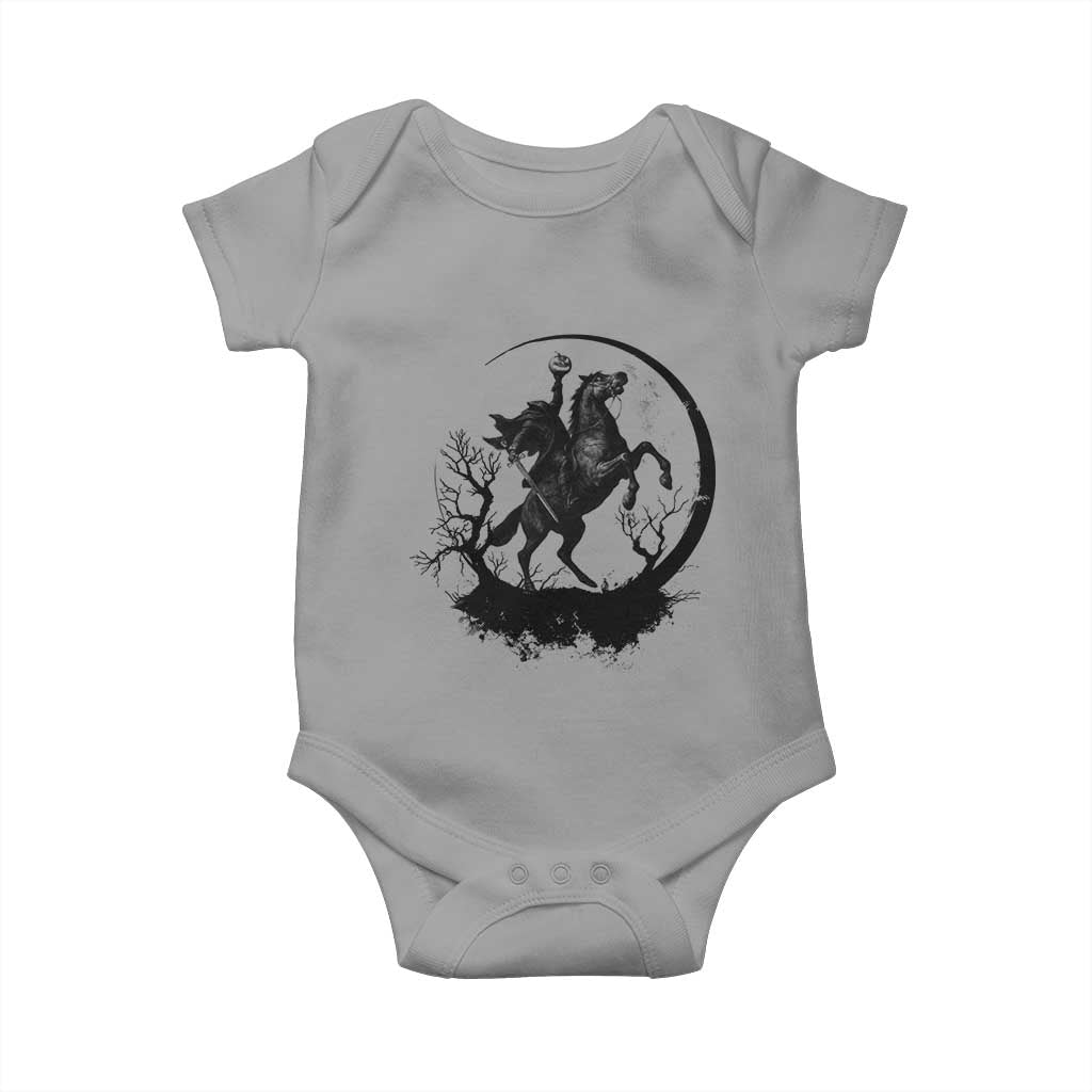 Headless Horseman Baby Onesie Retro Gothic Scary Pumpkin Moon Halloween Costume - Wonder Print Shop