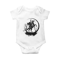Headless Horseman Baby Onesie Retro Gothic Scary Pumpkin Moon Halloween Costume - Wonder Print Shop