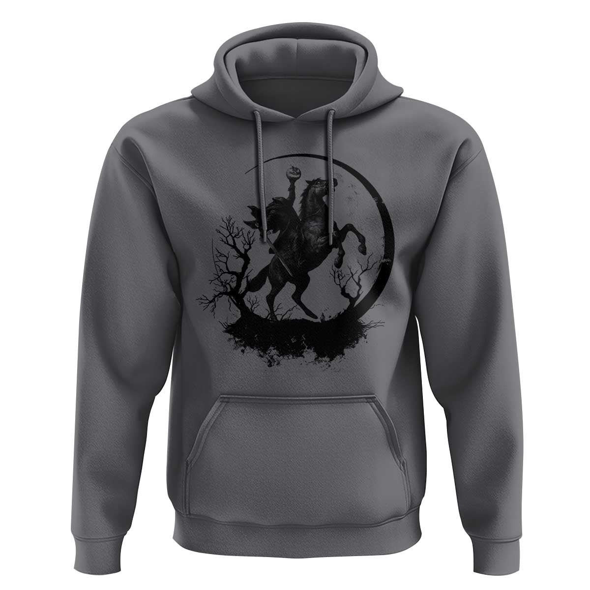 Headless Horseman Hoodie Retro Gothic Scary Pumpkin Moon Halloween Costume - Wonder Print Shop