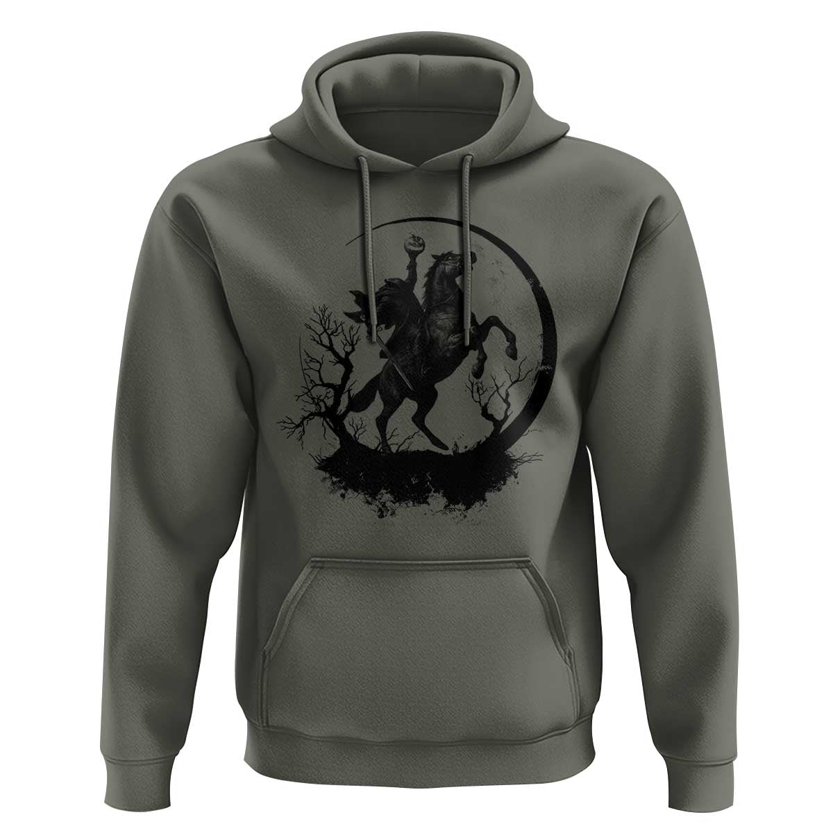 Headless Horseman Hoodie Retro Gothic Scary Pumpkin Moon Halloween Costume - Wonder Print Shop