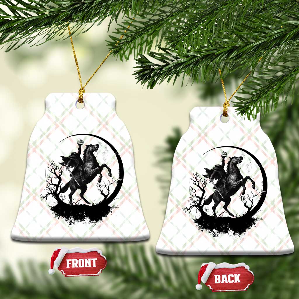 Headless Horseman Ceramic Ornament Retro Gothic Scary Pumpkin Moon Halloween Costume - Wonder Print Shop