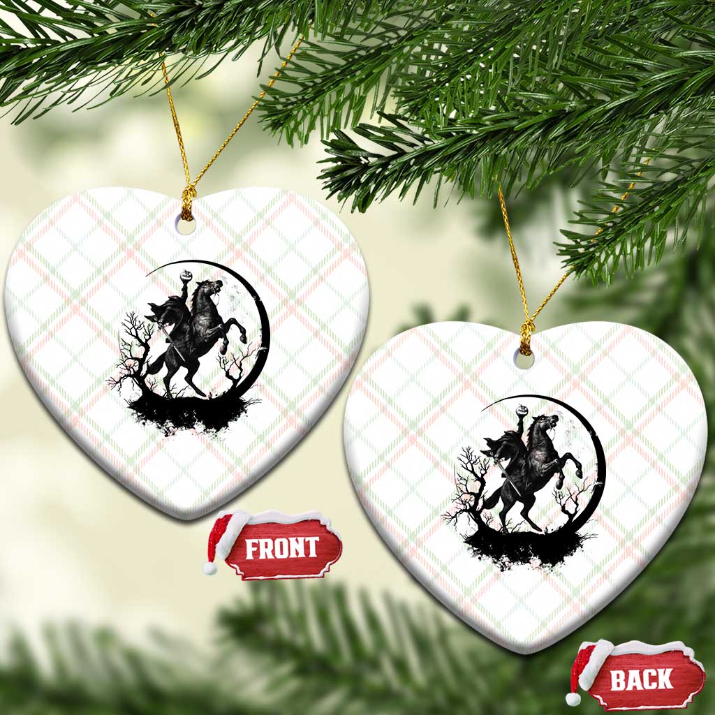 Headless Horseman Ceramic Ornament Retro Gothic Scary Pumpkin Moon Halloween Costume - Wonder Print Shop