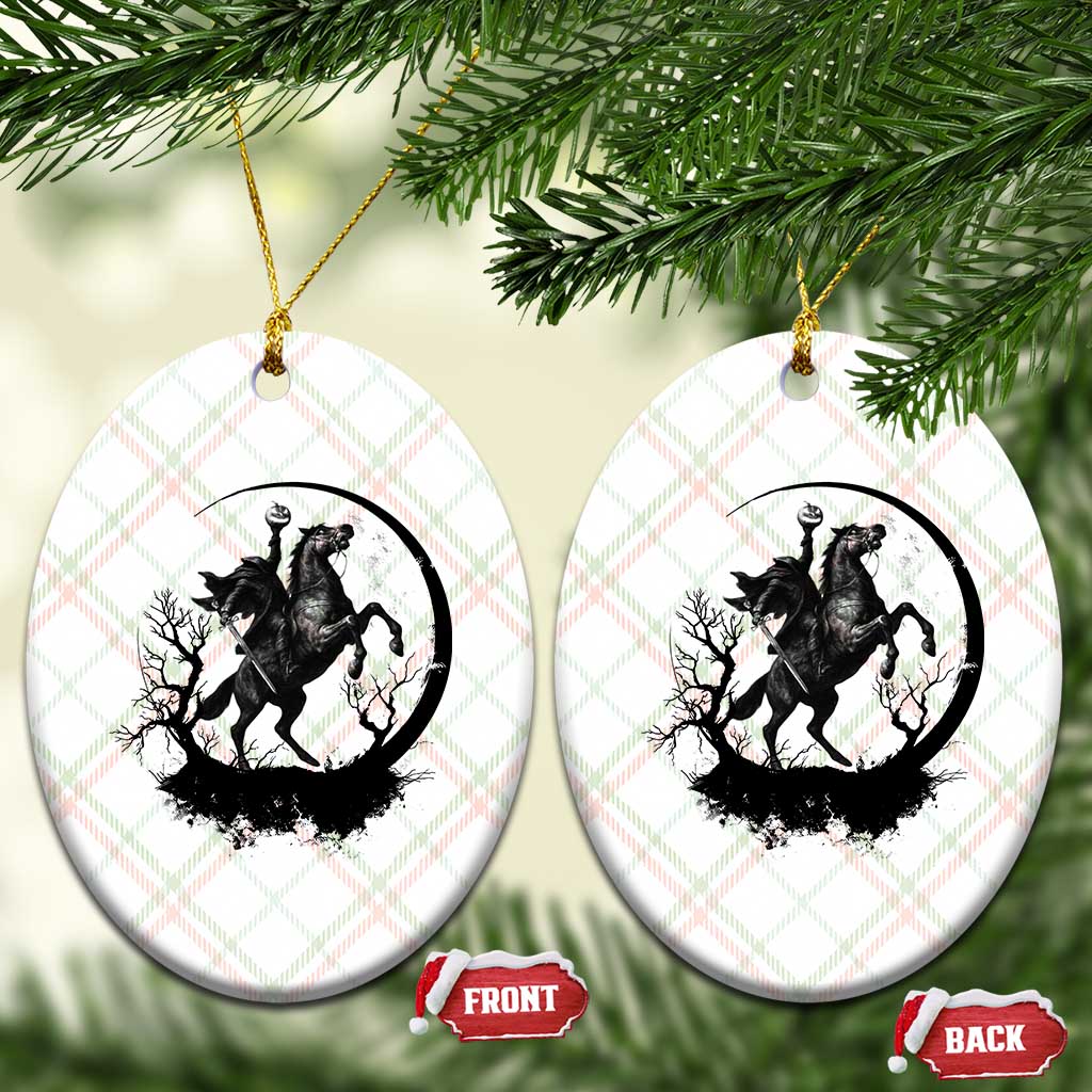 Headless Horseman Ceramic Ornament Retro Gothic Scary Pumpkin Moon Halloween Costume - Wonder Print Shop