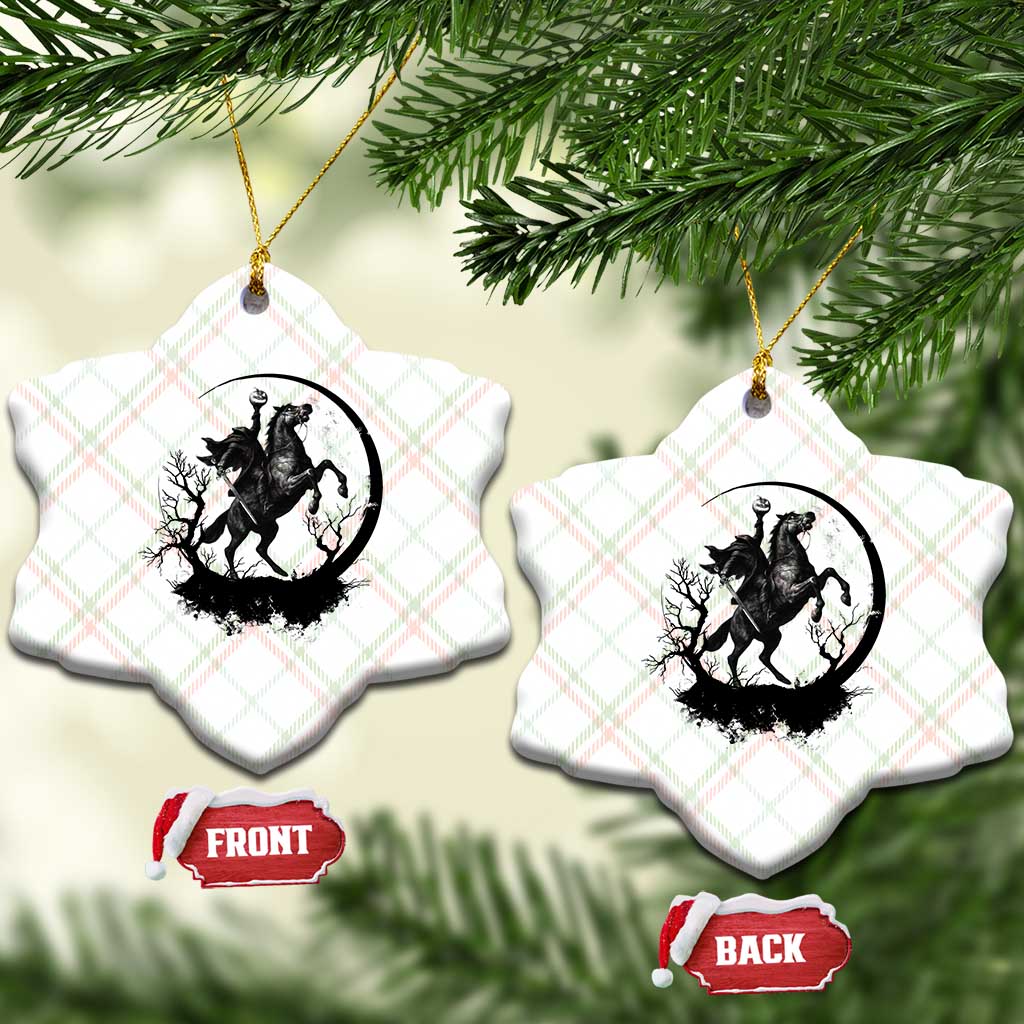 Headless Horseman Ceramic Ornament Retro Gothic Scary Pumpkin Moon Halloween Costume - Wonder Print Shop