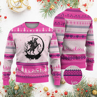 Headless Horseman Ugly Christmas Sweater Retro Gothic Scary Pumpkin Moon Halloween Costume - Wonder Print Shop