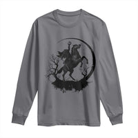 Headless Horseman Long Sleeve Shirt Retro Gothic Scary Pumpkin Moon Halloween Costume - Wonder Print Shop