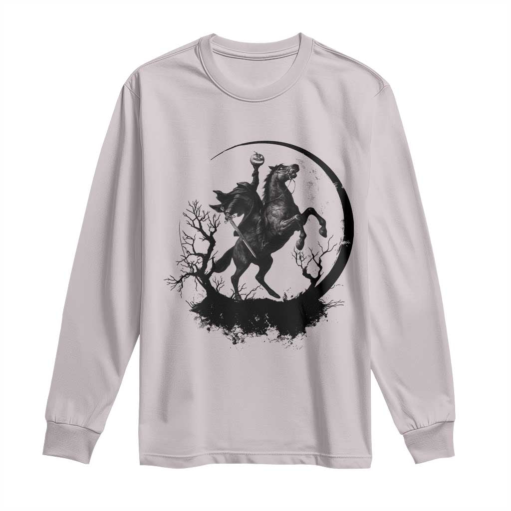 Headless Horseman Long Sleeve Shirt Retro Gothic Scary Pumpkin Moon Halloween Costume - Wonder Print Shop