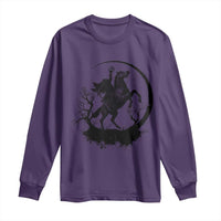 Headless Horseman Long Sleeve Shirt Retro Gothic Scary Pumpkin Moon Halloween Costume - Wonder Print Shop