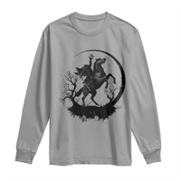 Headless Horseman Long Sleeve Shirt Retro Gothic Scary Pumpkin Moon Halloween Costume - Wonder Print Shop