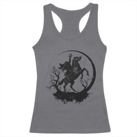 Headless Horseman Racerback Tank Top Retro Gothic Scary Pumpkin Moon Halloween Costume - Wonder Print Shop