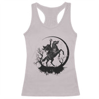 Headless Horseman Racerback Tank Top Retro Gothic Scary Pumpkin Moon Halloween Costume - Wonder Print Shop