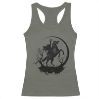 Headless Horseman Racerback Tank Top Retro Gothic Scary Pumpkin Moon Halloween Costume - Wonder Print Shop