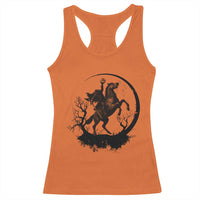 Headless Horseman Racerback Tank Top Retro Gothic Scary Pumpkin Moon Halloween Costume - Wonder Print Shop
