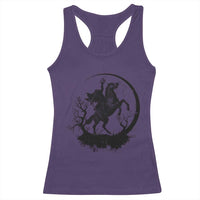 Headless Horseman Racerback Tank Top Retro Gothic Scary Pumpkin Moon Halloween Costume - Wonder Print Shop