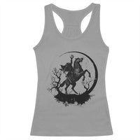 Headless Horseman Racerback Tank Top Retro Gothic Scary Pumpkin Moon Halloween Costume - Wonder Print Shop