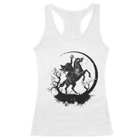 Headless Horseman Racerback Tank Top Retro Gothic Scary Pumpkin Moon Halloween Costume - Wonder Print Shop