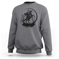 Headless Horseman Sweatshirt Retro Gothic Scary Pumpkin Moon Halloween Costume - Wonder Print Shop