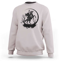 Headless Horseman Sweatshirt Retro Gothic Scary Pumpkin Moon Halloween Costume - Wonder Print Shop