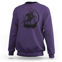 Headless Horseman Sweatshirt Retro Gothic Scary Pumpkin Moon Halloween Costume - Wonder Print Shop