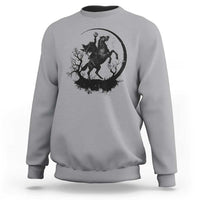 Headless Horseman Sweatshirt Retro Gothic Scary Pumpkin Moon Halloween Costume - Wonder Print Shop