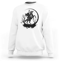 Headless Horseman Sweatshirt Retro Gothic Scary Pumpkin Moon Halloween Costume - Wonder Print Shop