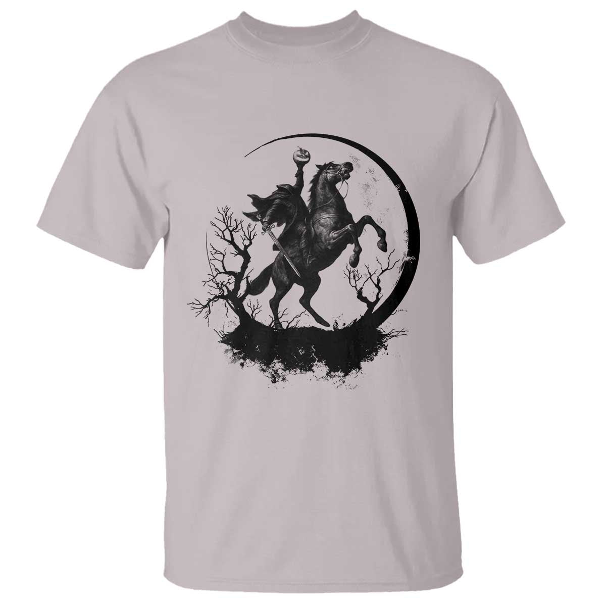 Headless Horseman T Shirt Retro Gothic Scary Pumpkin Moon Halloween Costume - Wonder Print Shop