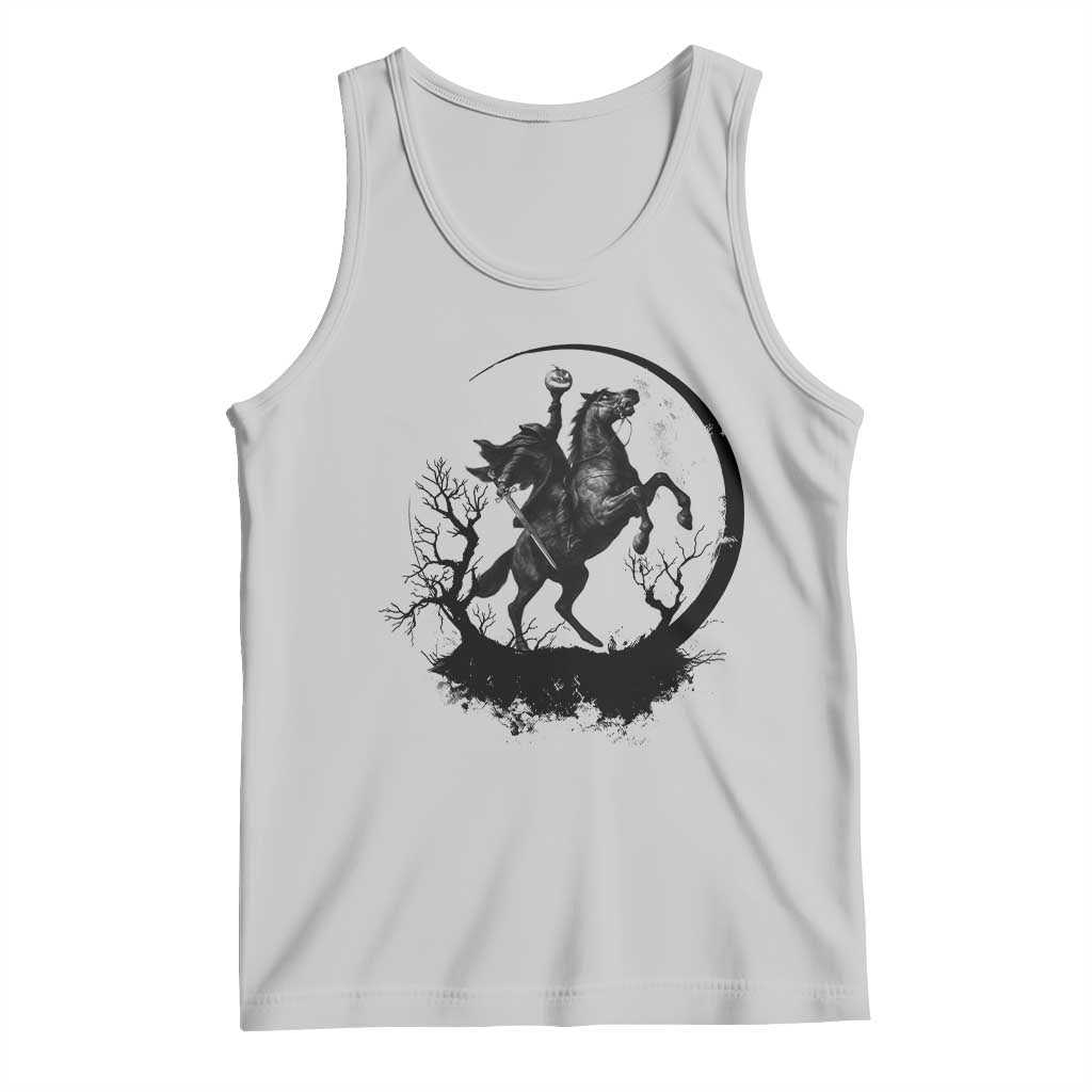Headless Horseman Tank Top Retro Gothic Scary Pumpkin Moon Halloween Costume - Wonder Print Shop