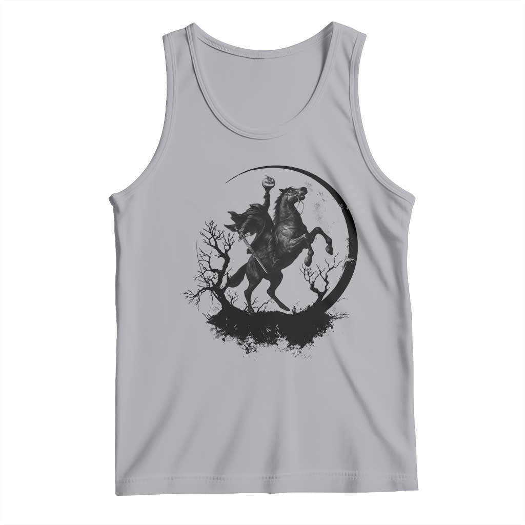 Headless Horseman Tank Top Retro Gothic Scary Pumpkin Moon Halloween Costume - Wonder Print Shop