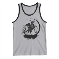Headless Horseman Tank Top Retro Gothic Scary Pumpkin Moon Halloween Costume - Wonder Print Shop