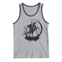 Headless Horseman Tank Top Retro Gothic Scary Pumpkin Moon Halloween Costume - Wonder Print Shop