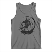 Headless Horseman Tank Top Retro Gothic Scary Pumpkin Moon Halloween Costume - Wonder Print Shop