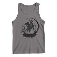 Headless Horseman Tank Top Retro Gothic Scary Pumpkin Moon Halloween Costume - Wonder Print Shop