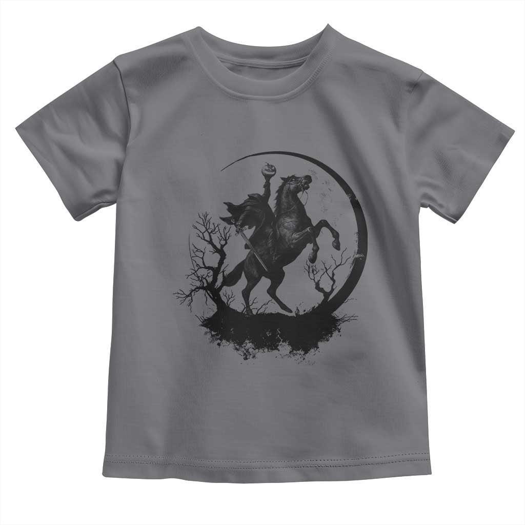 Headless Horseman Toddler T Shirt Retro Gothic Scary Pumpkin Moon Halloween Costume - Wonder Print Shop