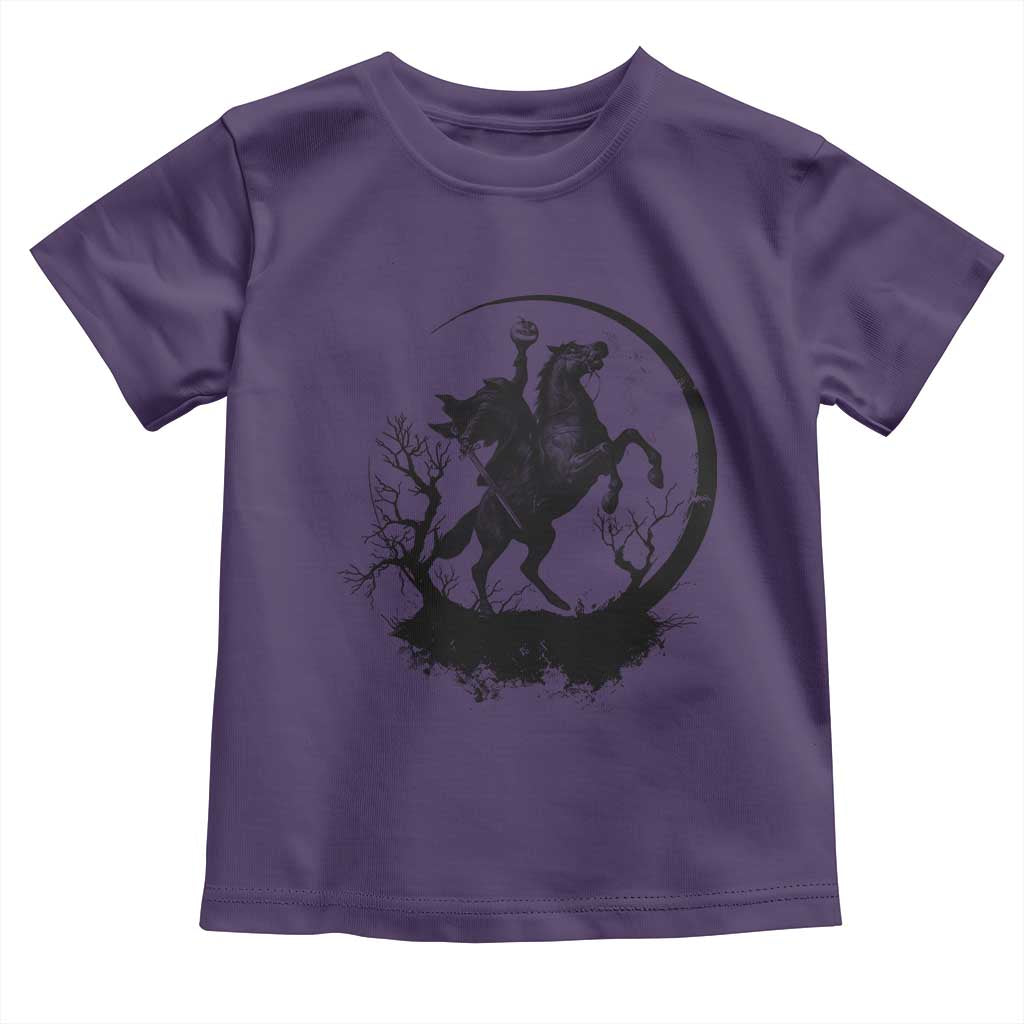 Headless Horseman Toddler T Shirt Retro Gothic Scary Pumpkin Moon Halloween Costume - Wonder Print Shop