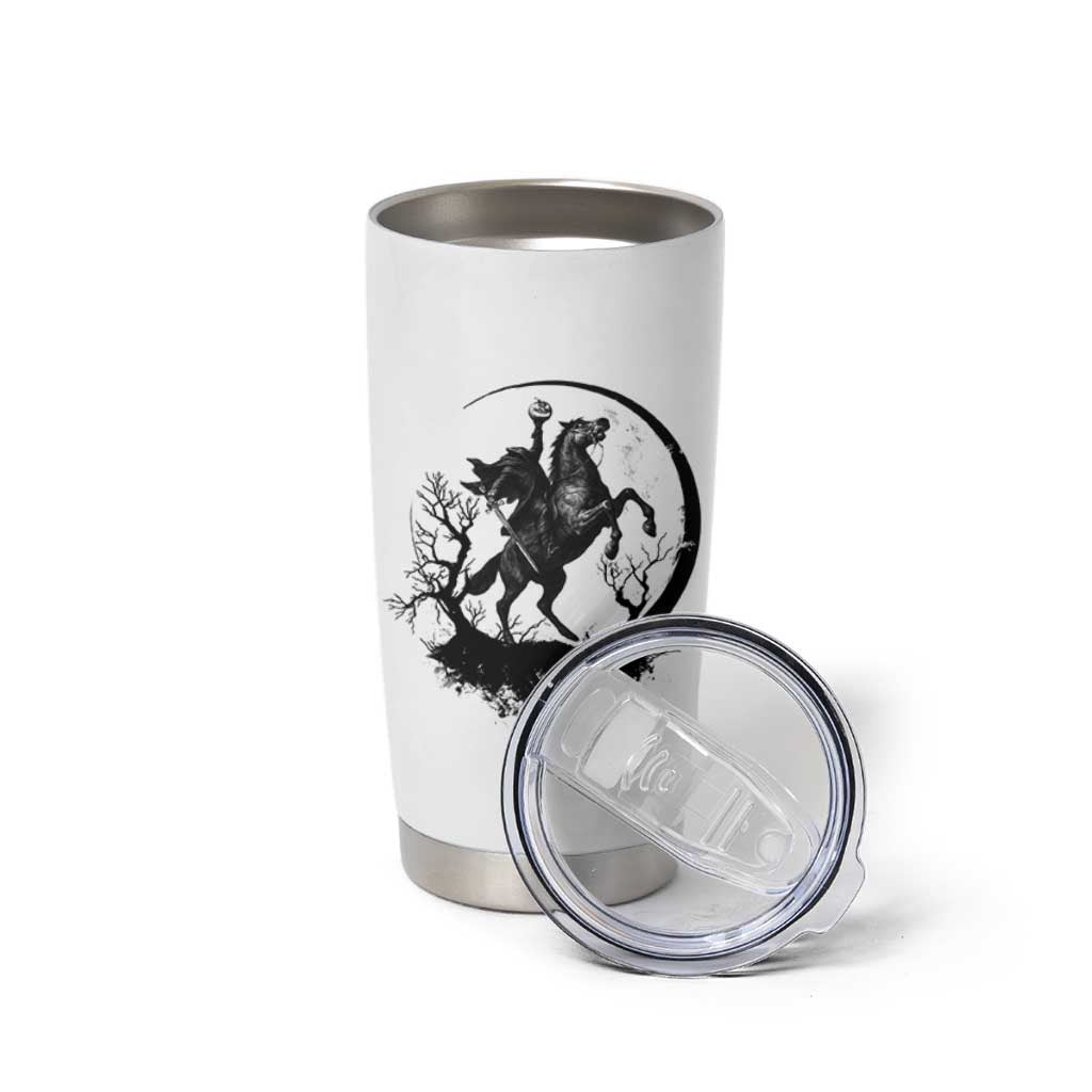 Headless Horseman Tumbler Cup Retro Gothic Scary Pumpkin Moon Halloween Costume - Wonder Print Shop