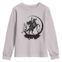 Headless Horseman Youth Sweatshirt Retro Gothic Scary Pumpkin Moon Halloween Costume - Wonder Print Shop