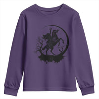 Headless Horseman Youth Sweatshirt Retro Gothic Scary Pumpkin Moon Halloween Costume - Wonder Print Shop