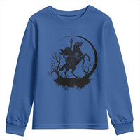 Headless Horseman Youth Sweatshirt Retro Gothic Scary Pumpkin Moon Halloween Costume - Wonder Print Shop