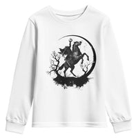 Headless Horseman Youth Sweatshirt Retro Gothic Scary Pumpkin Moon Halloween Costume - Wonder Print Shop