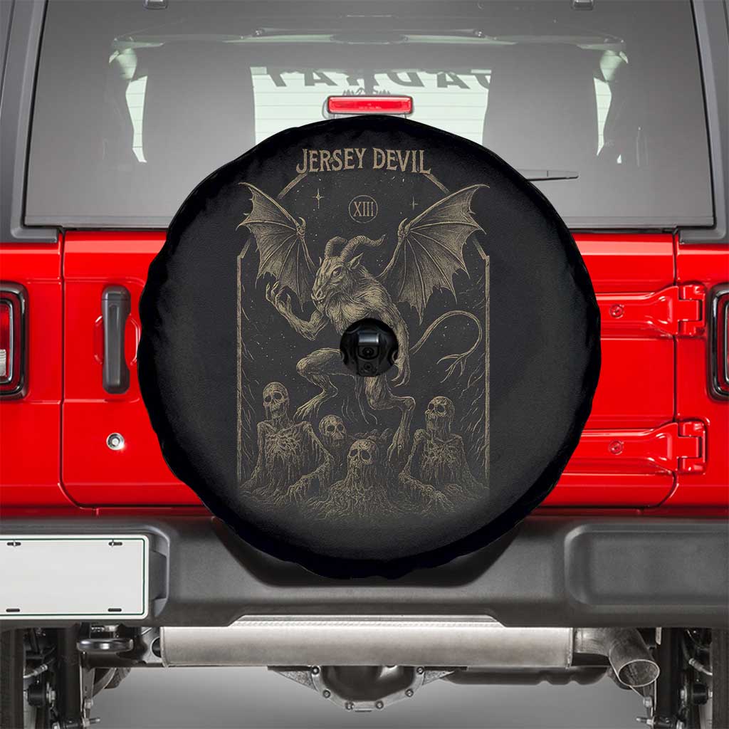 Jersey Devil Spare Tire Cover Vintage Weird Creepy Creature Leeds Devil - Wonder Print Shop