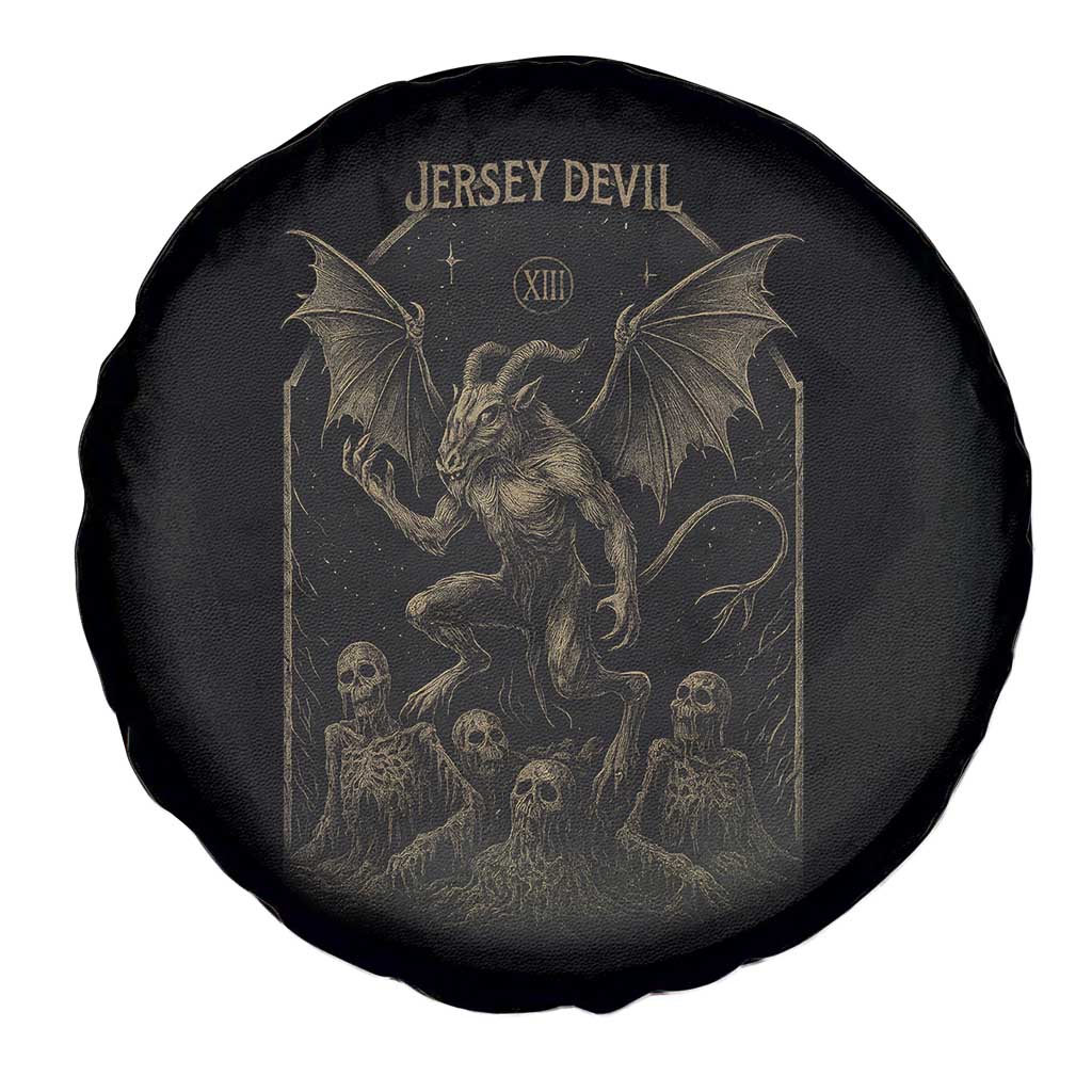 Jersey Devil Spare Tire Cover Vintage Weird Creepy Creature Leeds Devil - Wonder Print Shop