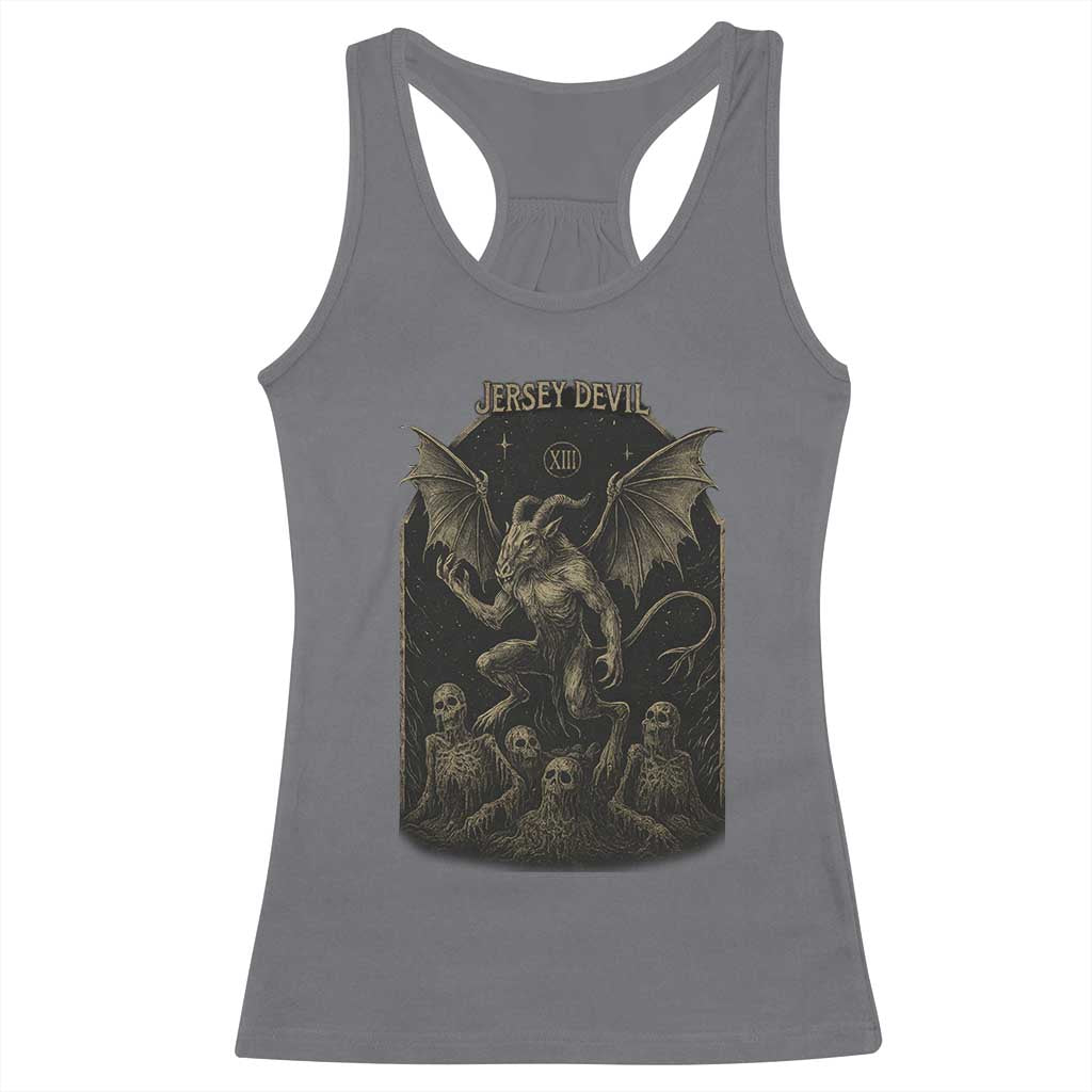 Jersey Devil Racerback Tank Top Vintage Weird Creepy Creature Leeds Devil - Wonder Print Shop
