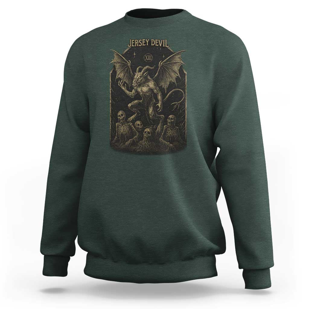Jersey Devil Sweatshirt Vintage Weird Creepy Creature Leeds Devil - Wonder Print Shop